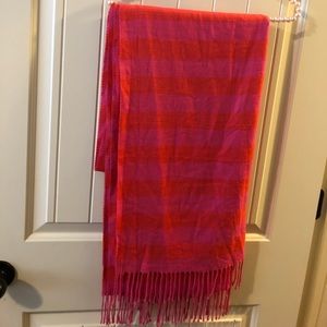 Oversized pink and orange Gap scarf